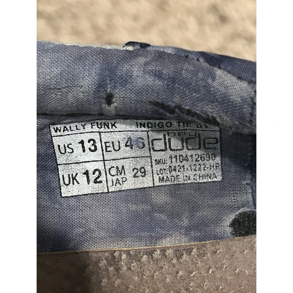 Hey‎ Dude Wally Funk Men Size 13 Indigo Tie Dye Comfort Slip On